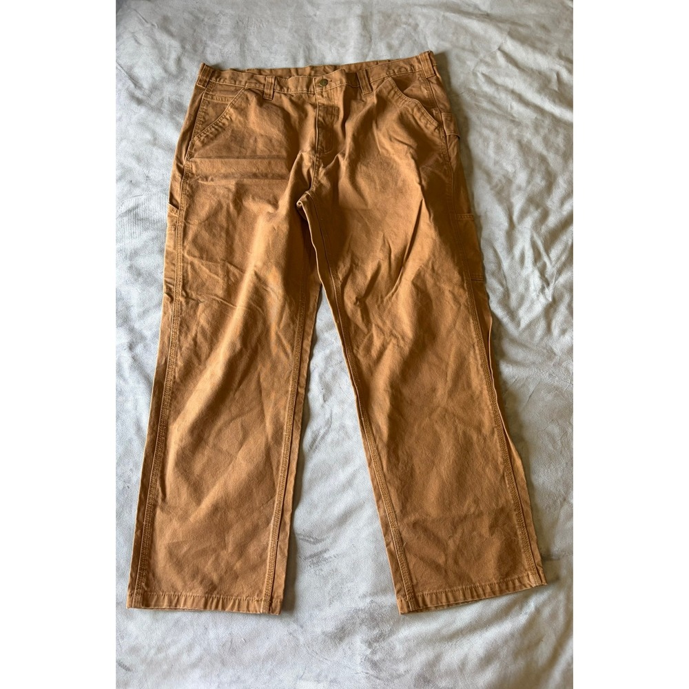 Brahma Mens Carpenter Pants 40x32 Duck Brown Canvas Utility Workwear Trousers